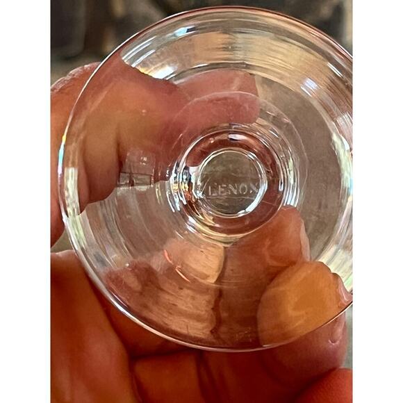 Set of 5 Vintage Lenox Clear Glass Drinking Goblets. Barware. Decor - Picture 6 of 8
